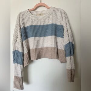 Moon and Madison Striped Sweater Size M